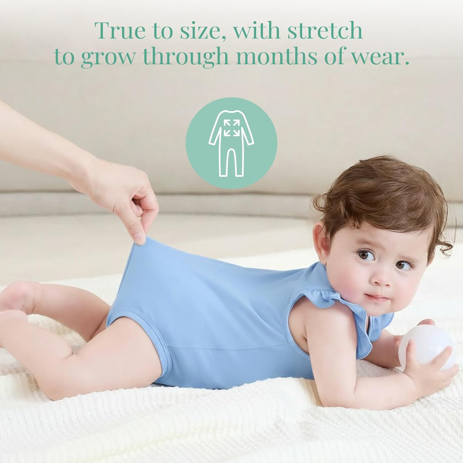 PATPAT Baby Girl Bodysuits 3-Pack - Soft Bamboo Viscose Summer Outfits for Newborn Infant and Toddler