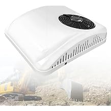 Air Conditioner, Universal Rooftop AC Unit RV Air Conditioner, 12V/24V Camper A/C Unit Low-Noise, Cool/Cool+Heat, for Car, Truck, Trailer, Boat OnlyCooling-12V