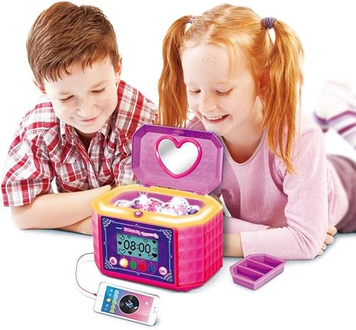 VTech - KidiSecrets, Ma Boîte à Bijoux Rose, Coffre-Fort Secret 8 en 1 avec Code, Enceinte, 9 Jeux, Jouet Électronique Sons et Lumières, Cadeau Enfant de 4 Ans à 10 Ans - Contenu en Français