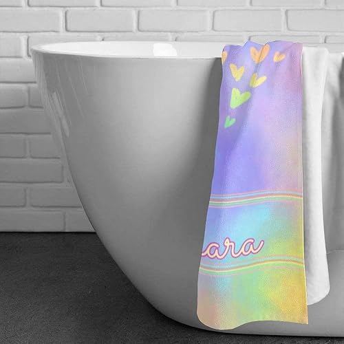 Miniatura 5 de KEEPASSION Toallas de playa personalizadas con nombres, color arcoíris, teñido anudado, toalla de playa personalizada con nombre, toalla de baño de