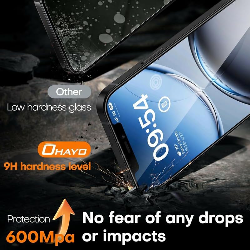 Image of OHAYO Tempered Glass Screen Protector Compatible with iPhone 13 Mini (5.4 inch) - 9H Hardness, HD Clear, Bubble-Free Installation, Scratch & Impact Resistant, Case Friendly