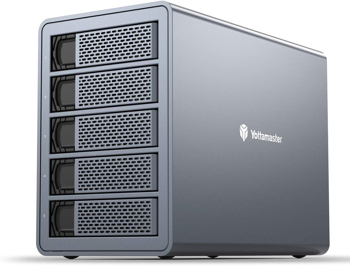 casing esterna per hard disk e ssd con catena daisy di 5 bbay e supporto per 2 dispositivi usb