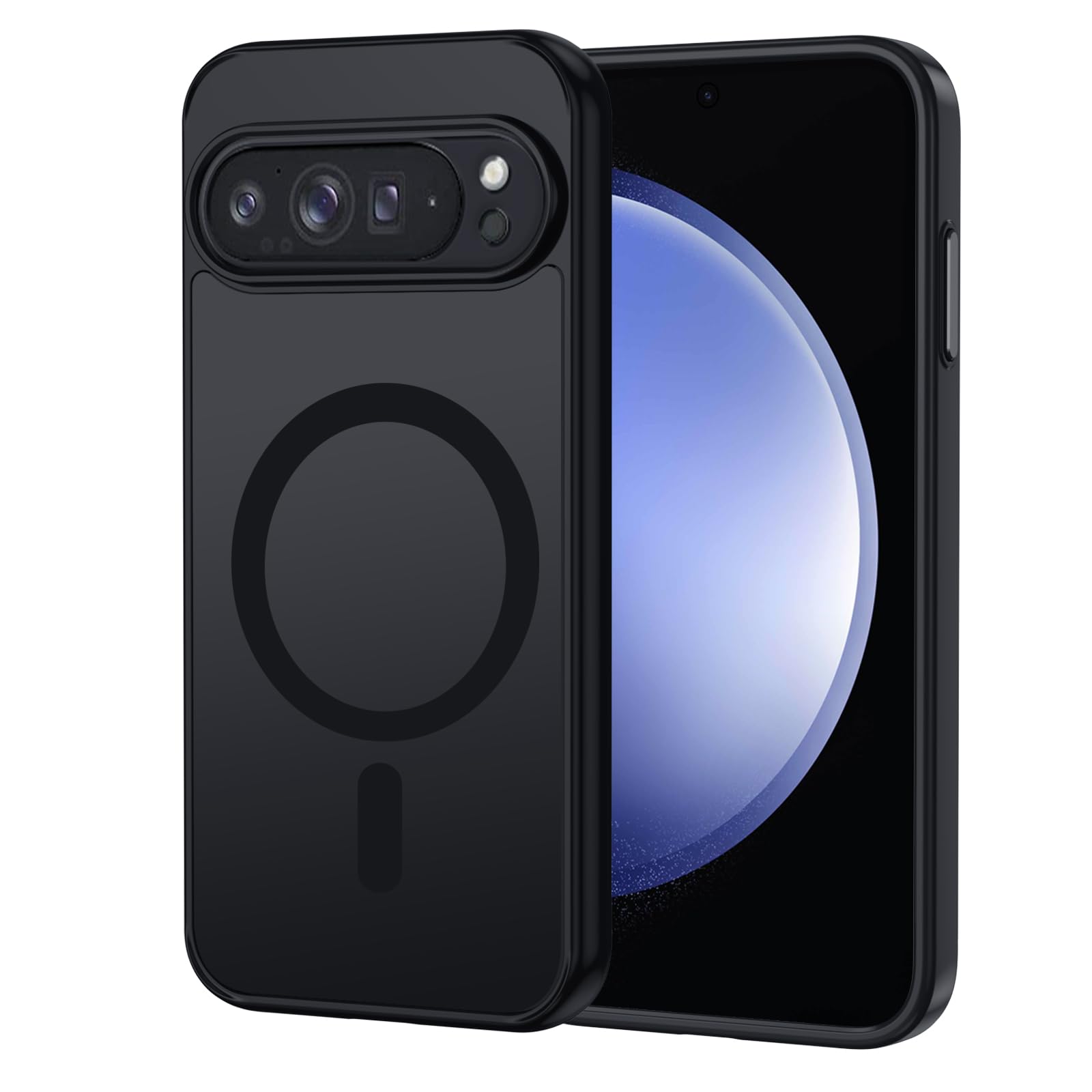 XTCASE Cover Magnetica per Google Pixel 8 Pro [Compatibile con MagSafe], Custodia Traslucida Opaca Posteriore Resistente ai graffi TPU Bumper Antiurto