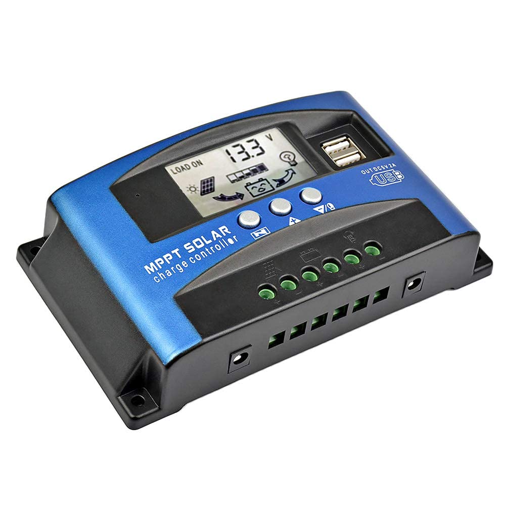 SUNYIMA 60A MPPT Solar Charge Controller with LCD Display Dual USB Multiple Load Control Modes,New M
