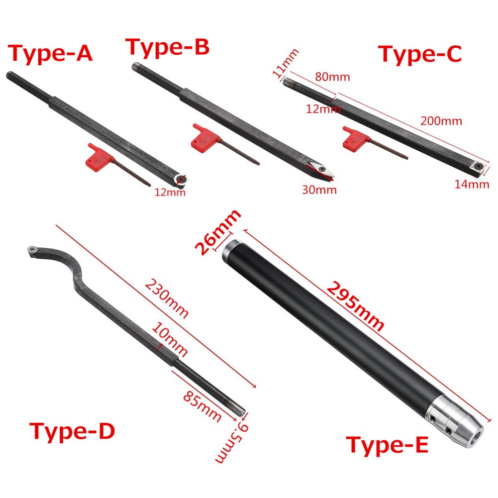 Scalpello per Tornio, Utensile per Tornitura Del Legno con Punta in Metallo Duro, Utensili per Tornitura Del Legno Set Di Scalpelli Tornio Finitore Più Ruvido Detailer Utensili per Troncatura