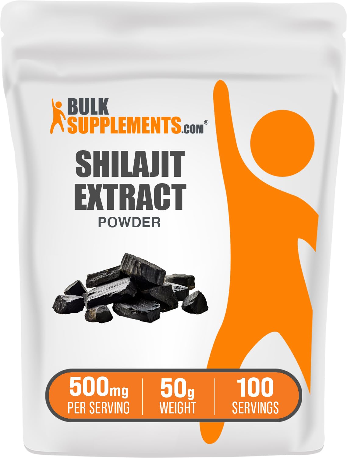 BulkSupplements.com Shilajit Extract Powder - Fulvic Acid Supplement, Shilajit Supplement - Gluten Free, 500mg per Serving of Shilajit Powder, 50g (1.8 oz) (Pack of 1) 1.8 Ounce (Pack of 1)