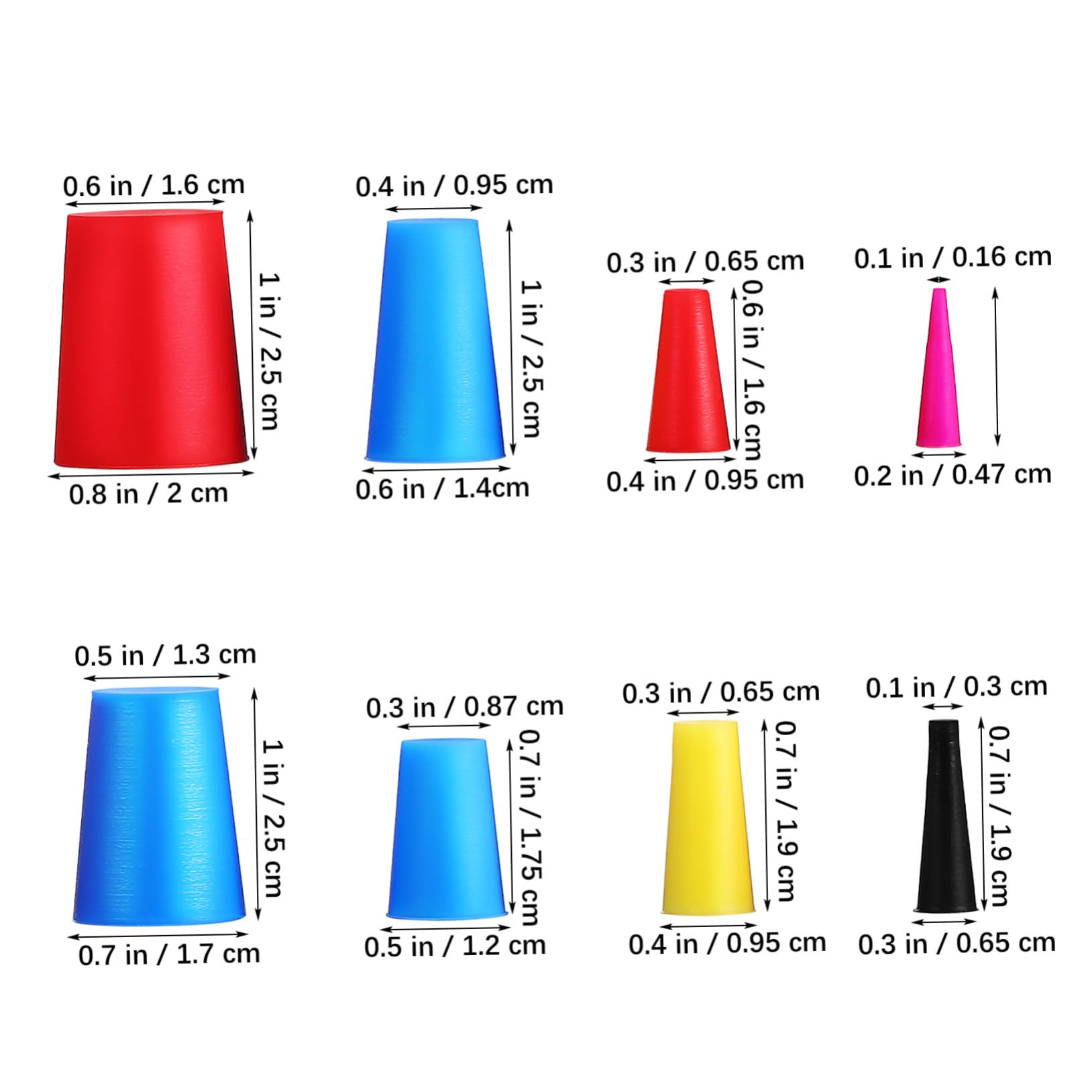 BELLIFFY Lab Stoppers Silicone Plugs 110pcs Flask Stoppers Bottle Stoppers Sealing Plugs for Holes Heat Resistant Silicone Plug