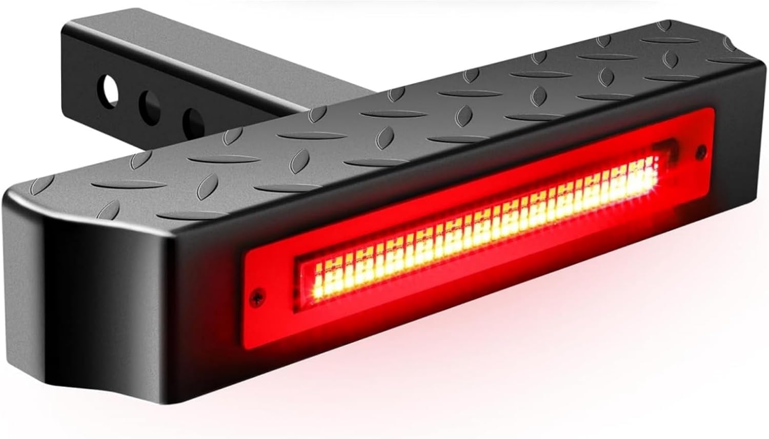 Hitch Step for 2” Receiver with Light 108 LED Lighting (6 Mode) Series Steel Hitch Bar 700lbs Max Load for Pickup Trucks Jeep ATVs SUVs Vans
