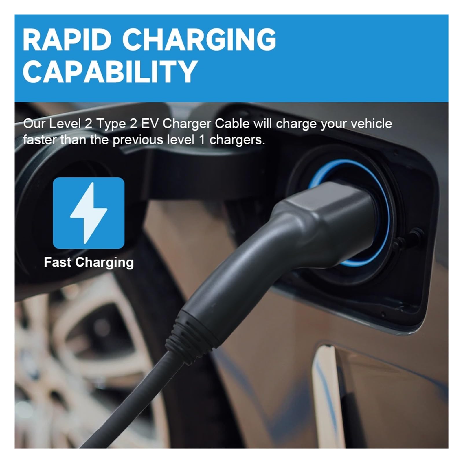 Kabel Do Ładowania EV 32A 7,2KW Jednofazowy Przewód Pojazdu Elektrycznego Stacji Samochodowego Typ 2 EVSE Wtyk Żeński Na Męski Szybki I Stabilny(32A 1 Phase Black)