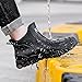 SPKFHD Men's fashionable rain boots - short-topped waterproof and slip-resistant boots - suitable for outdoor use or daily wear (Black,14)