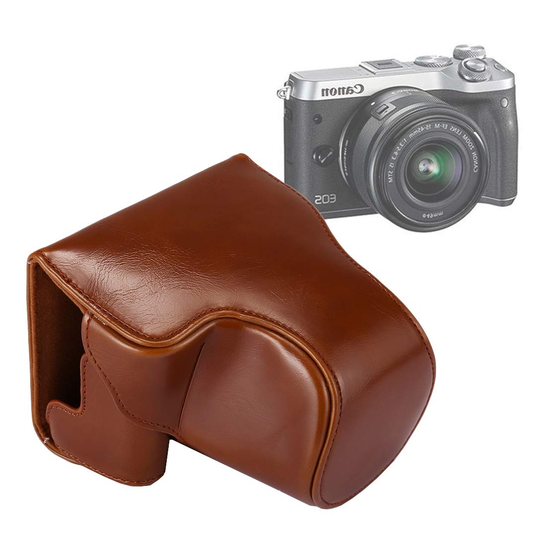 Canon - CANON  EOS  M6  フルセット　高級ストラップつき　超美品 CANON EOS M6 フルセット 高級ストラップつき 超美品