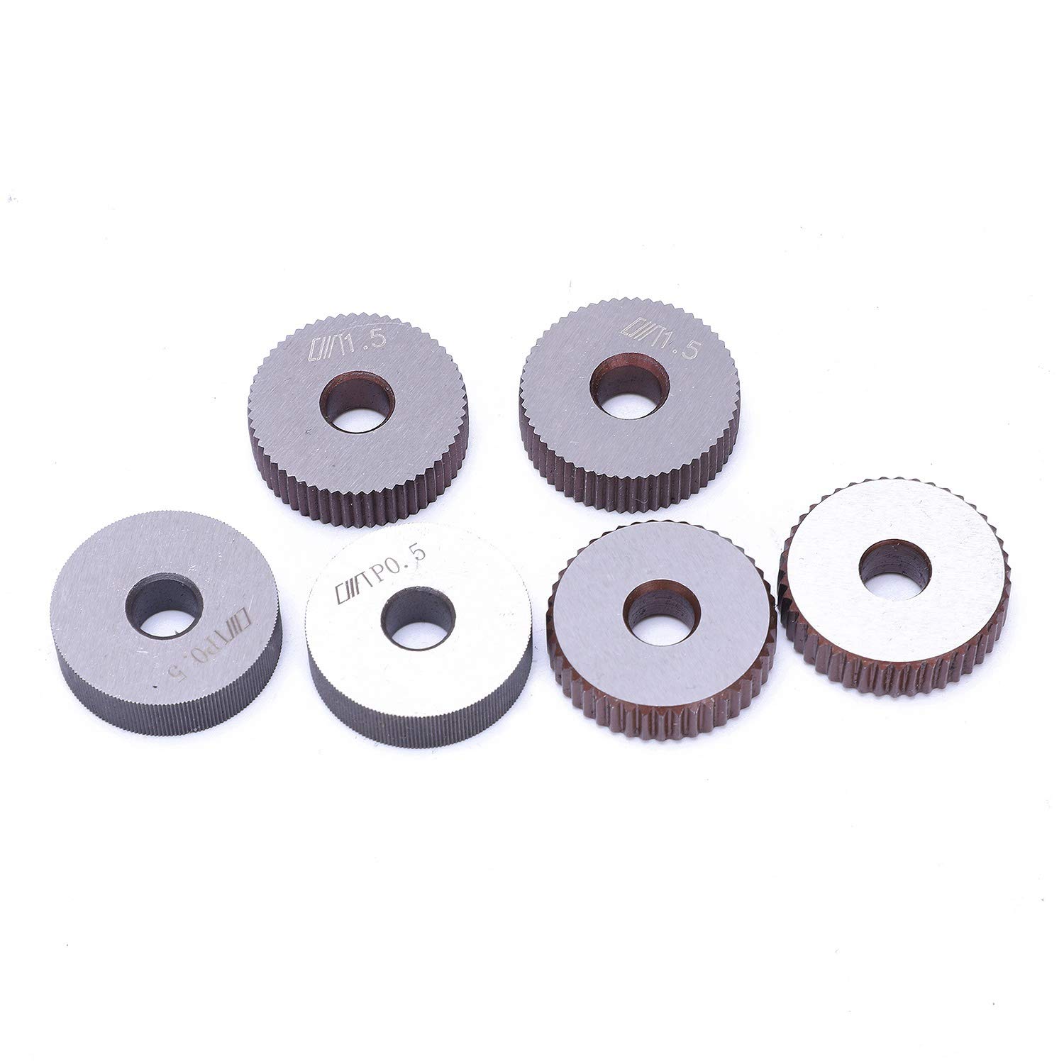 7 X Roue Simple Jeu D'Outils DE Moletage Linéaire Droit 0 5Mm 1.5Mm 2Mm Pas