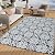 HUGEAR Outdoor Rug for Patios Clearance,Waterproof Mat,Large Outside Carpet,Reversible Plastic Straw Camping Rugs,Rv,Porch,Deck,Camper,Balcony,Backyard (5x8,Danica/Black&White)