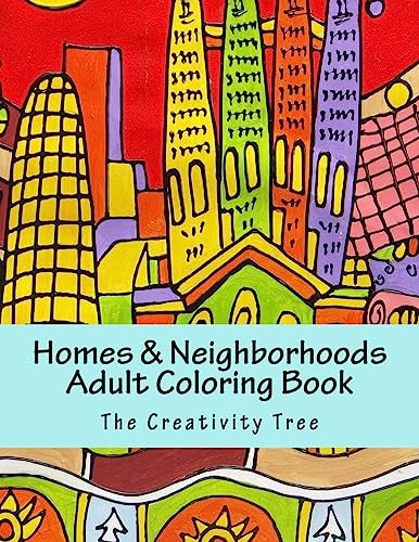 Homes & Neighborhoods: Left-Handed Adult Coloring Book