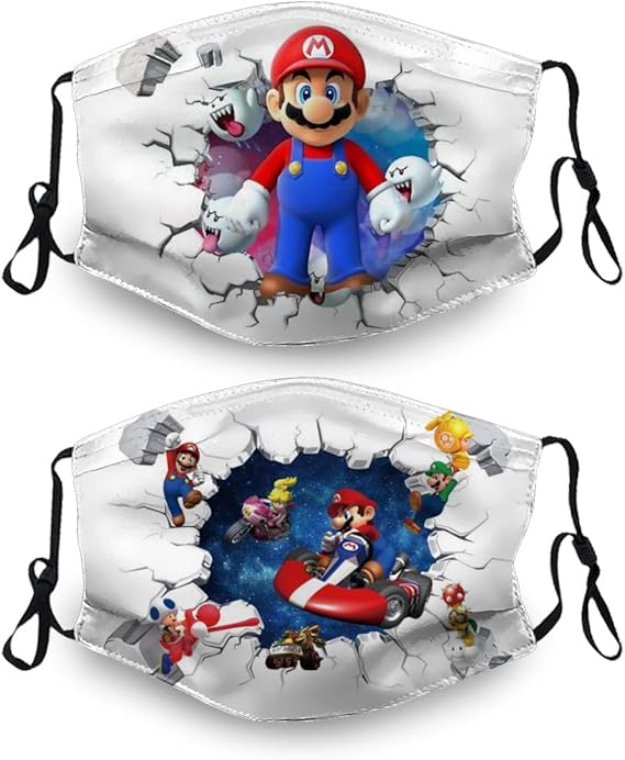 Amazon スーパーマリオ マリオ チビマリオ ファイアマリオ 布マスク 小さめ 大きめ 洗える 耳が痛くならない 立体 萌え 限定 グッズ マスク キノピオ ヨッシー ルイージ クッパ テレサ ゲーム Liluend 布マスク