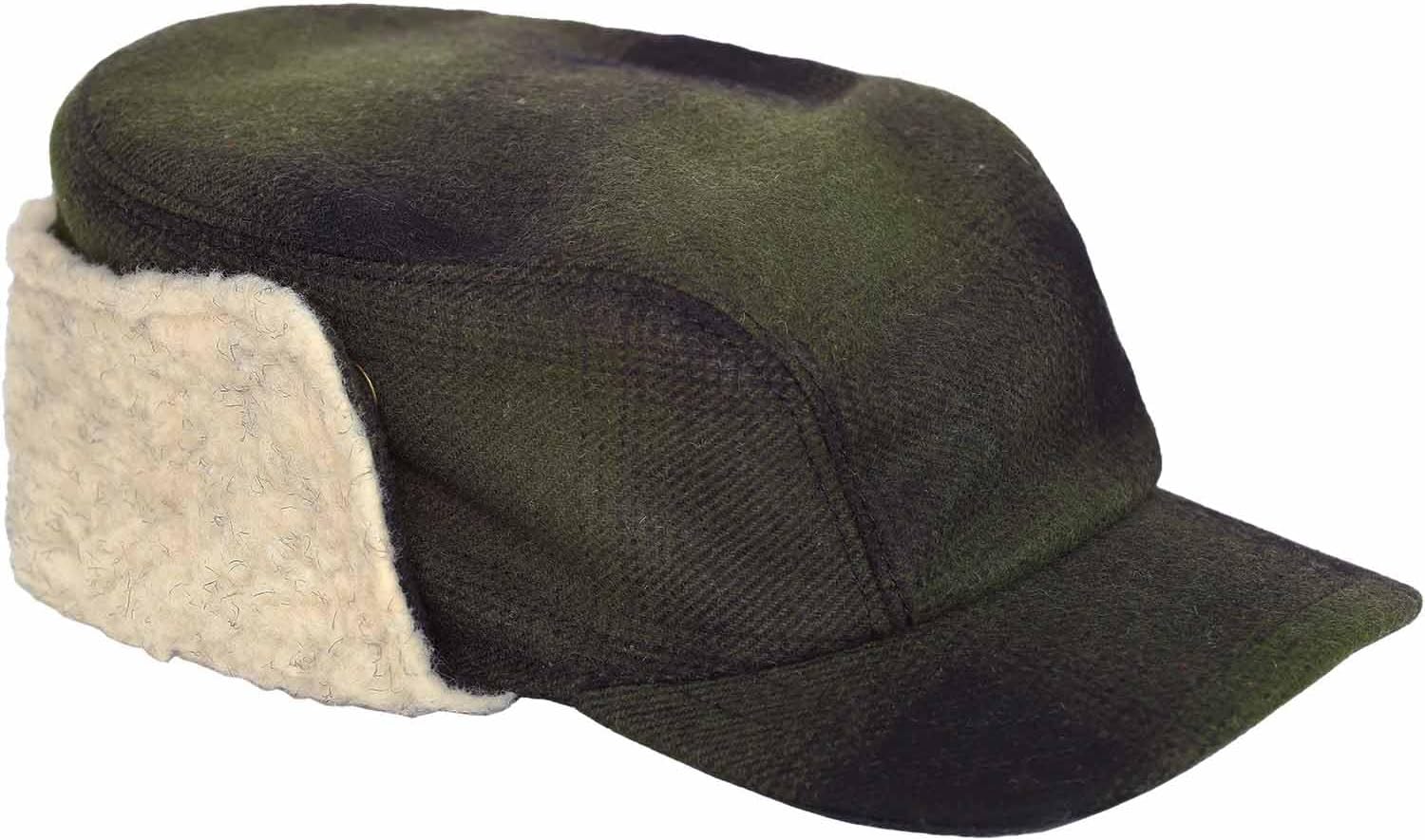 Stormy Kromer The Bergland Cap Size SM Olive and Black Buffalo