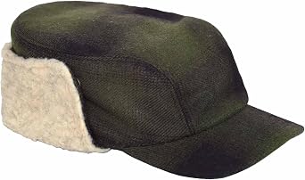 Stormy Kromer The Bergland Cap Size MD Olive and Black Buffalo