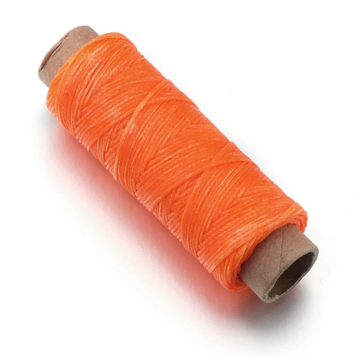 50yards/lot Polyester Flat Waxed Thread 150D 1mm Leather Sewing String Cord For Leathercraft Bookbinding Hand Stitching Thread-Orange