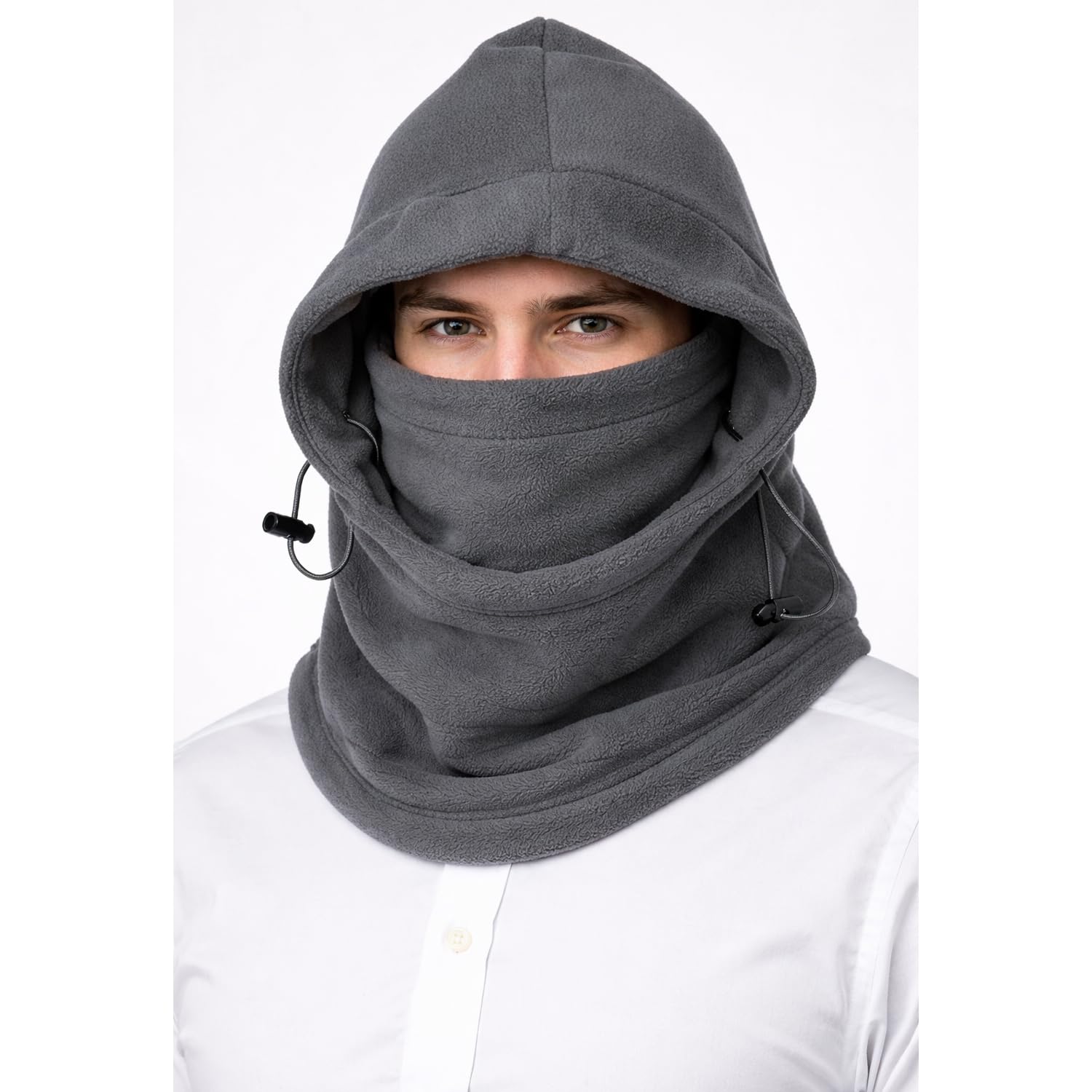aadikart Thermal Warm Fleece Full Face Mask Balaclava CS Mask - Windproof Hooded Scarf Hat, Head and Neck Cover for Winter Outdoor Sports, Cycling, Motorcycle, Ski, Snowboard, Fishing (Grey)-picture-36