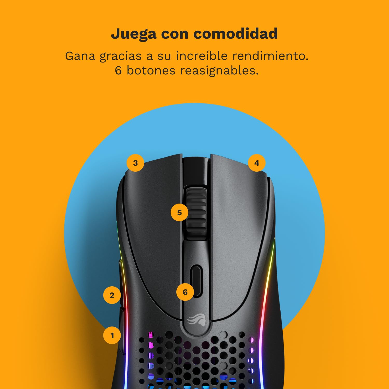GLORIOUS Model D 2 Wireless Ratón Gaming Ergonómico Ligero (Negro) | Conectividad híbrida 2.4 GHz y Bluetooth, sensor BAMF 2.0 26K, switches 80M clics, tecnología Motion Sync, batería larga