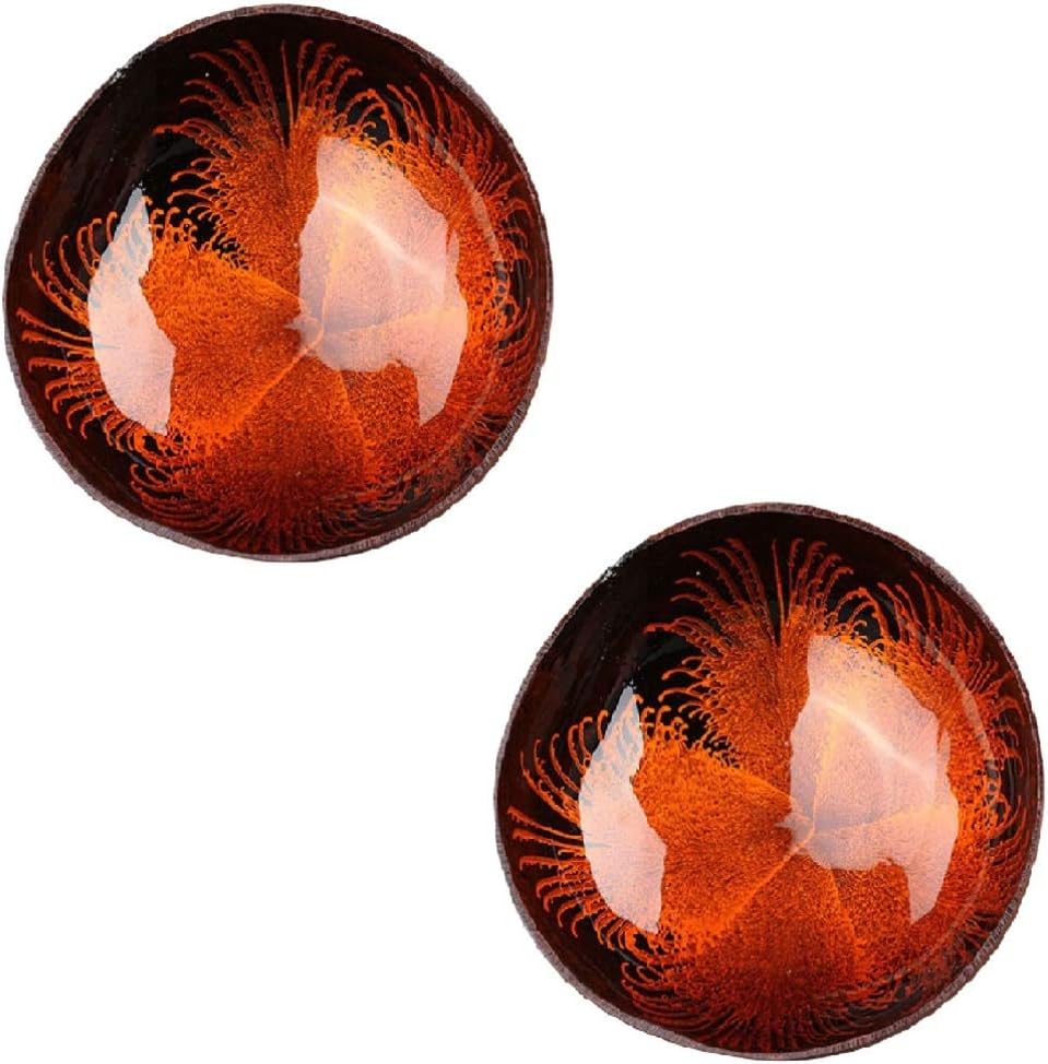 Angoily 2 Pack Coconut Bowls Decorative Bowl for Keys for Entryway