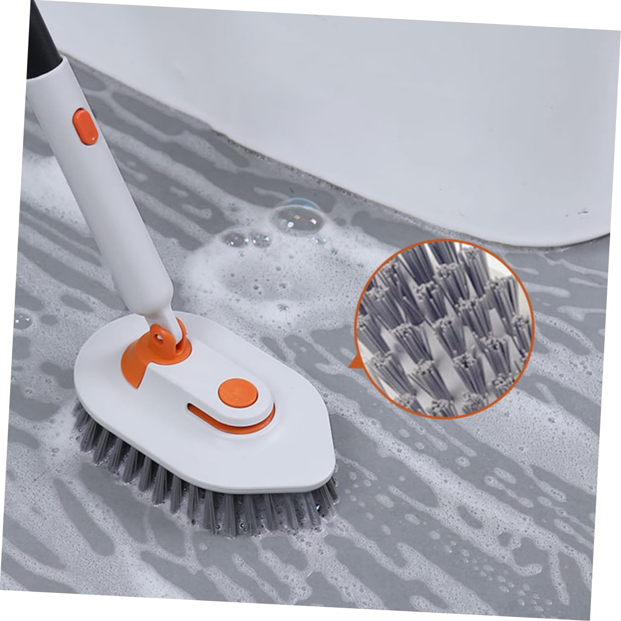 Cepillo De Suelo Multifuncional Mango Extensible para Limpiar Bañeras Azulejos y Esquinas De Cocina Cepillo De Limpieza para Baño y Manchas De Agua