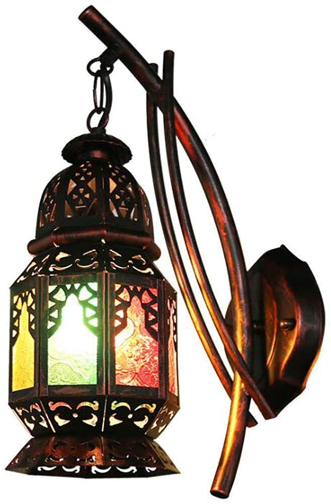 IUokLU Wall Sconce Lighting Fixture Wall Sconces, Mosaic Wall Lamps,Turkish Style Wall Light, Mosaic Lighting for Restaurant Cafe Light Color Aisle Wall Light