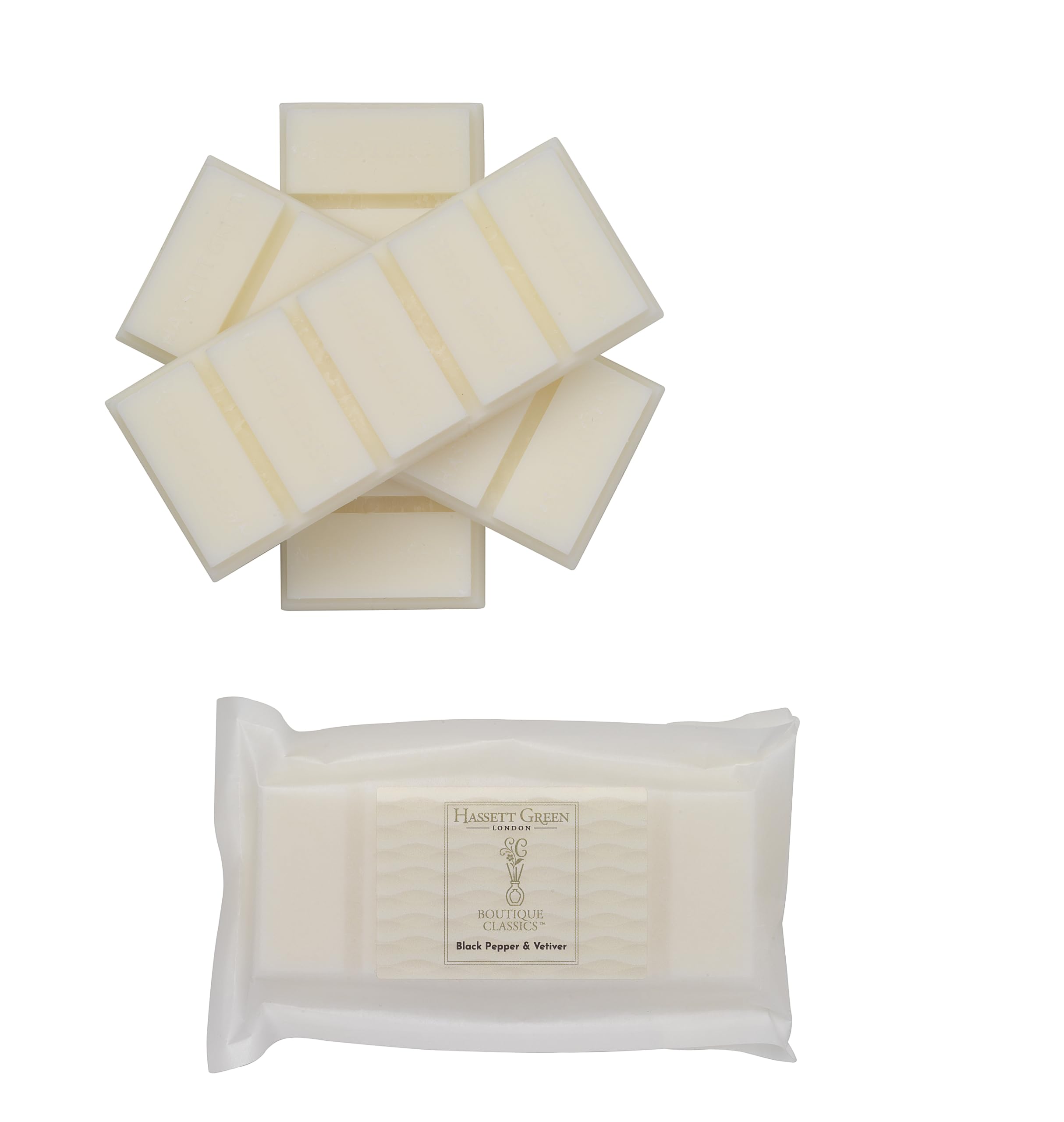 Hassett Green London Black Pepper & Vetiver Wax Melts, 3 x 55g