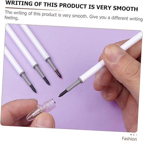 Miniatura 4 de MAGICLULU 6 lápices mecánicos de plástico sin cortar lápices de grafito lápiz eterno para uso profesional