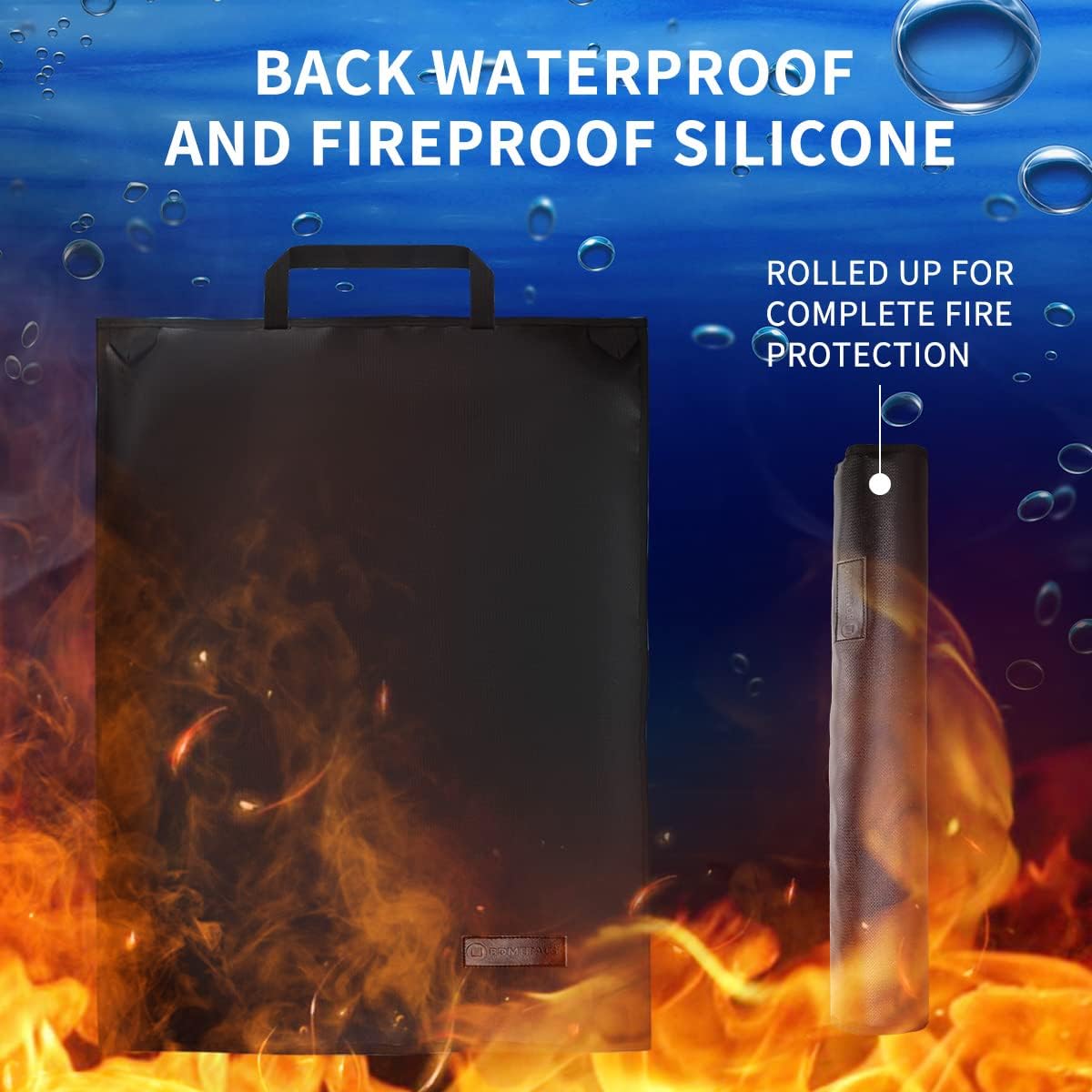 Rollable Portable Fireproof Water Proof Key Case - Compact 55-Key Storage for Hotel, Car Sales & Real Estate