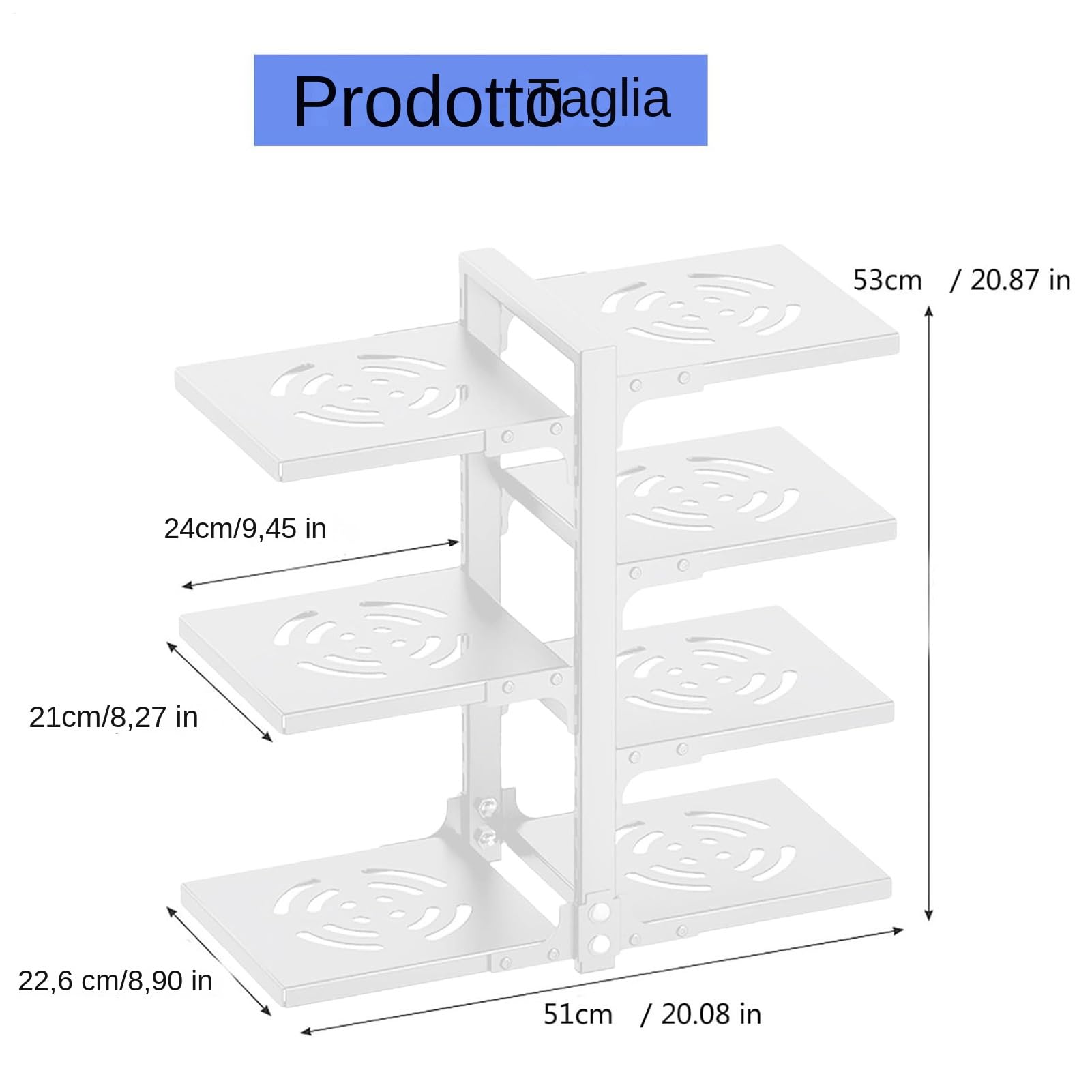 Generico Porta pentole e padelle - Porta pentole in acciaio inossidabile Ṕorta ṕentole multistrato, P̀orta p̀entole Espositore per carichi pesanti, Supporto regolabile per l'organizzazione del
