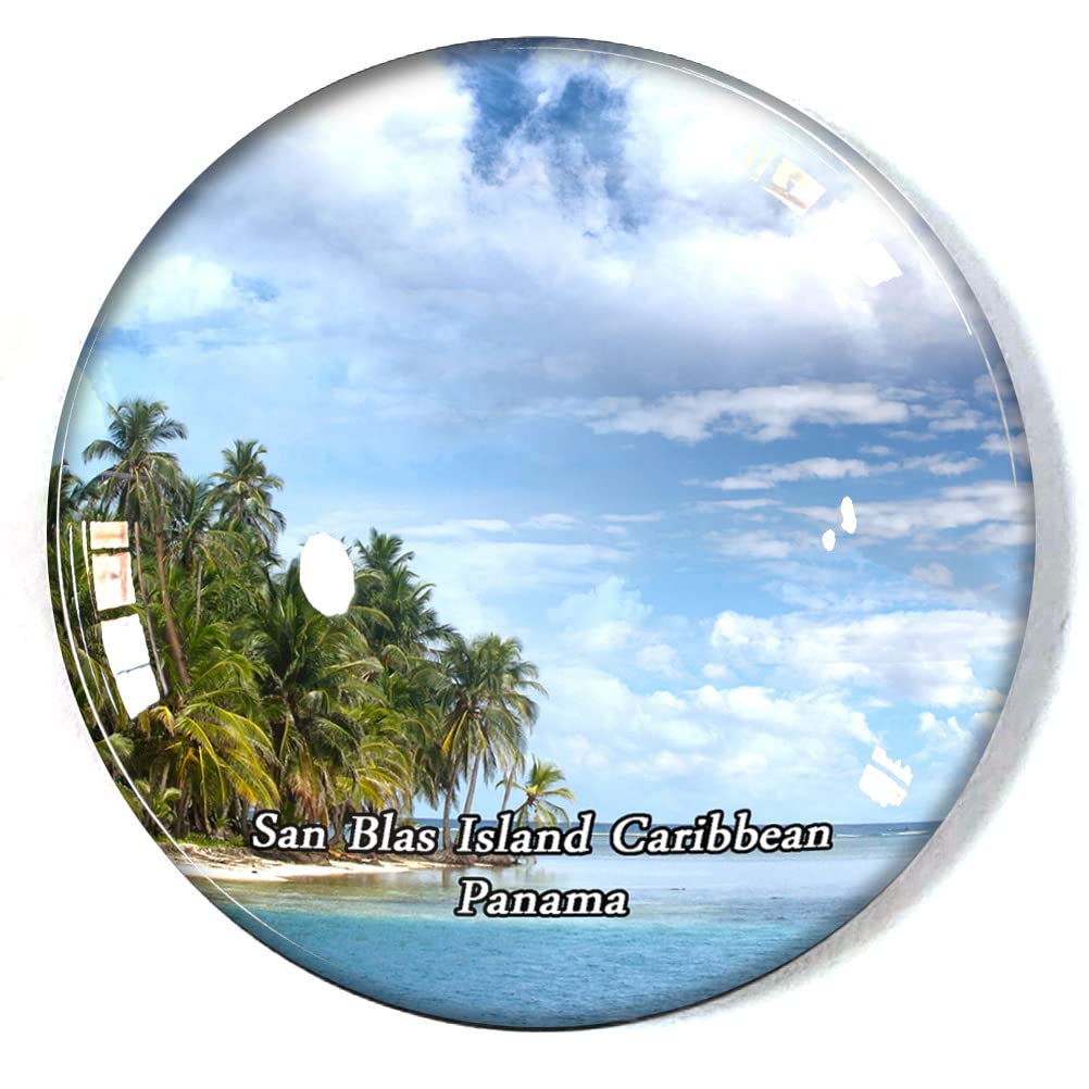 Panama-Bl4244 San Blas Island Caribbean Panama Fridge Magnet Refrigerator Freezer Magnet Souvenir Decoration Magnet Sticker Glass Crafts