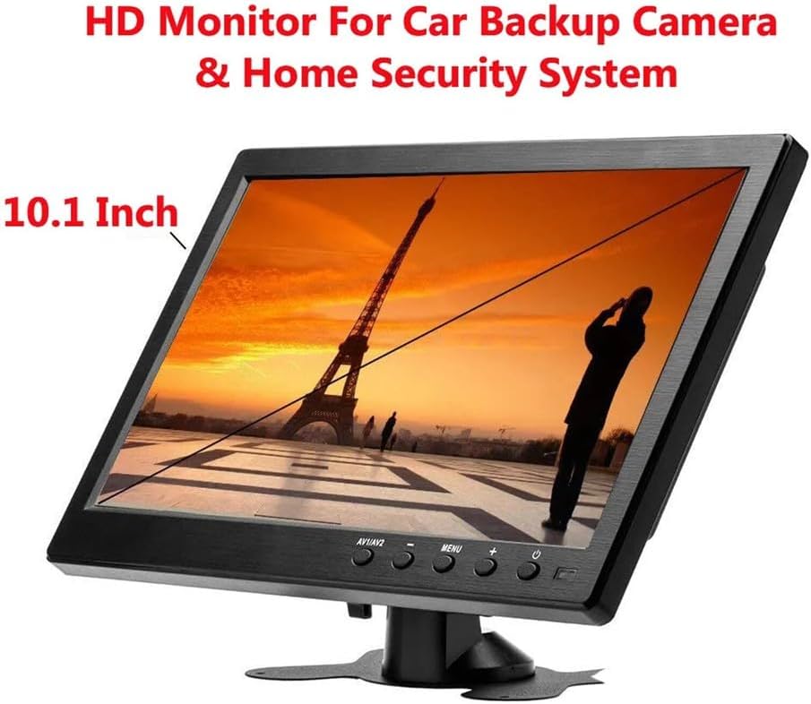10in Security Monitor HD LCD VGA TFT Display Screen Speaker Remote Control
