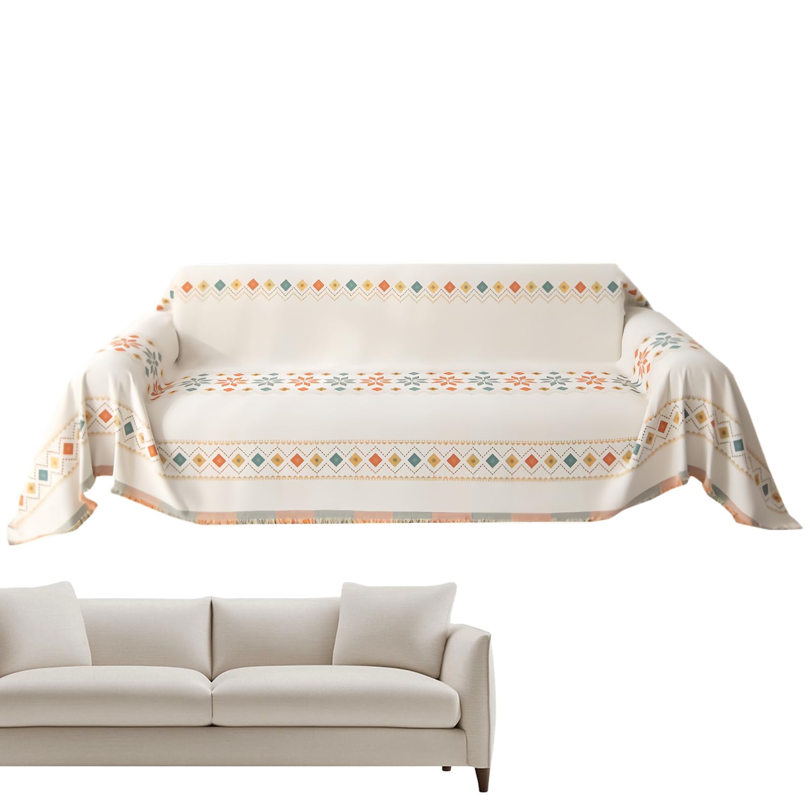 Copridivano Boho 299x180 Cm Reversibile Copridivano Protettivo | Copridivano Morbido Protettivo Per Affittuari Appartamento Camera Da Sala Studio Ufficio Casa Hotel Studio Ristorante