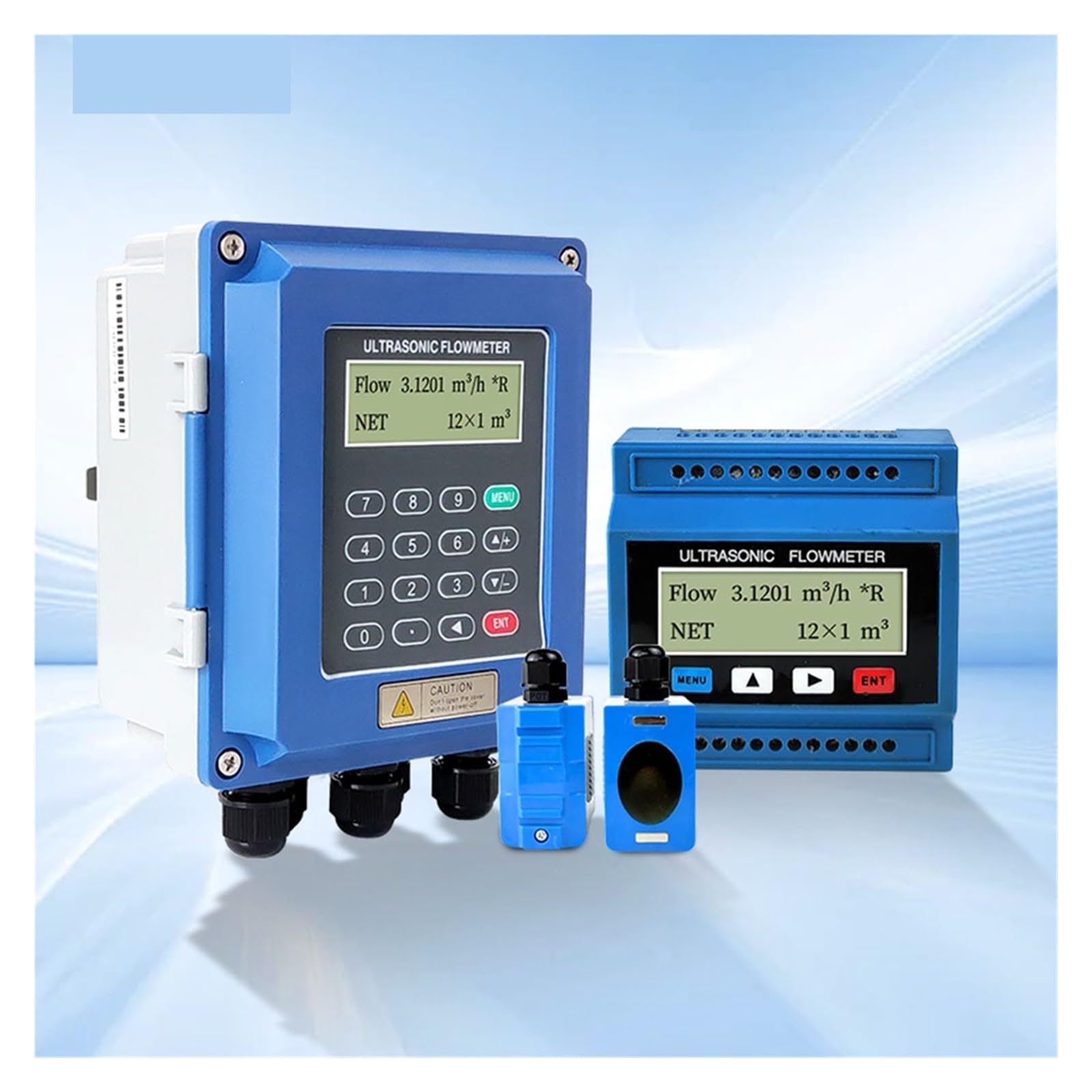 Mthckxjbsuz Dn300-Dn6000 Water Flow Meter, 4-20Ma Rs485 Signal Output Ultrasonic Water Liquid Flow Meter Pvc Stainless Steel Pipe Module Wall-Mounted Flowmeter Dn15(Dn300-Dn6000)
