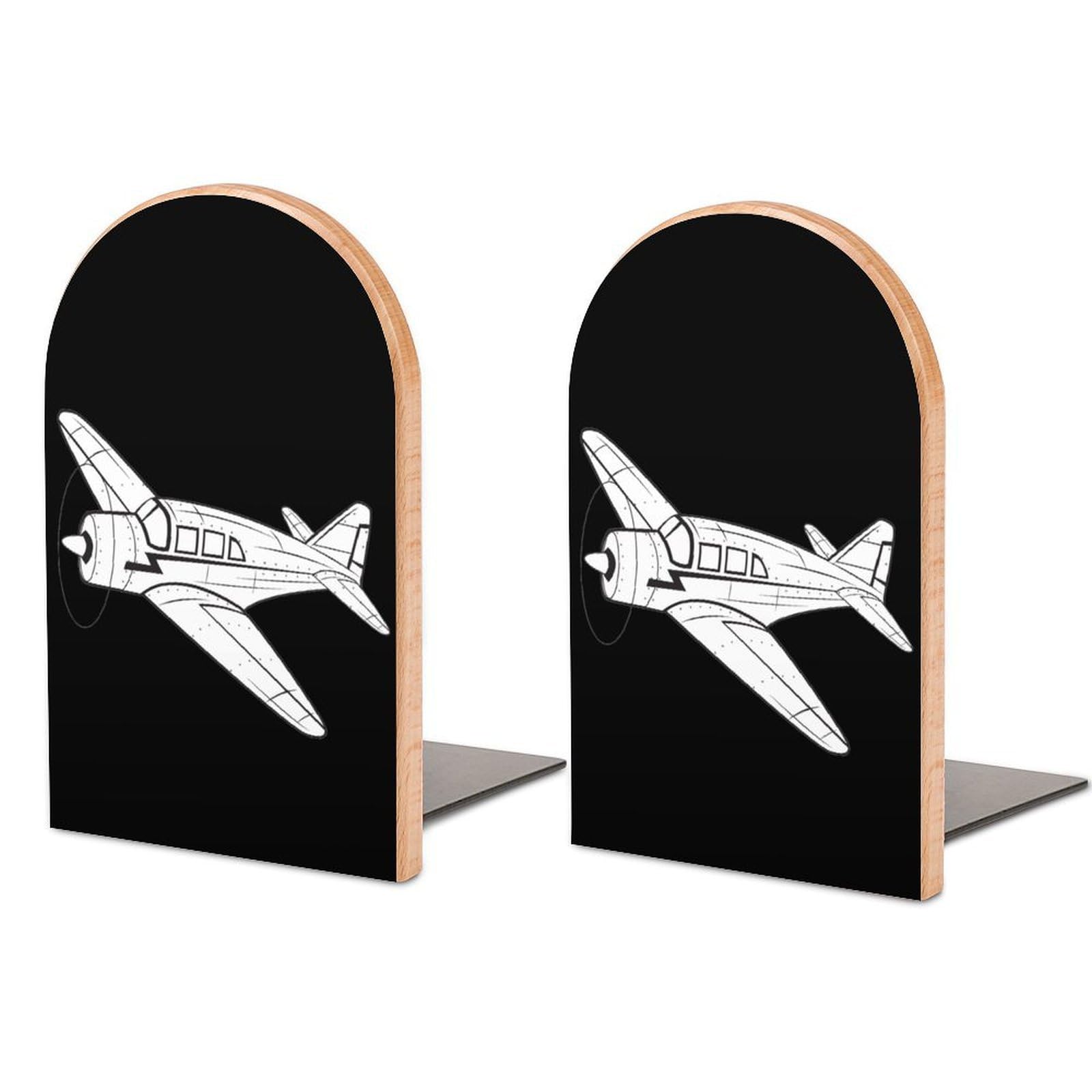 Nclqvjxzkhw Style Airplane Book Ends For Shelves Bookends Bookshelf Holder Stand Books Stopper Home Office Decor
