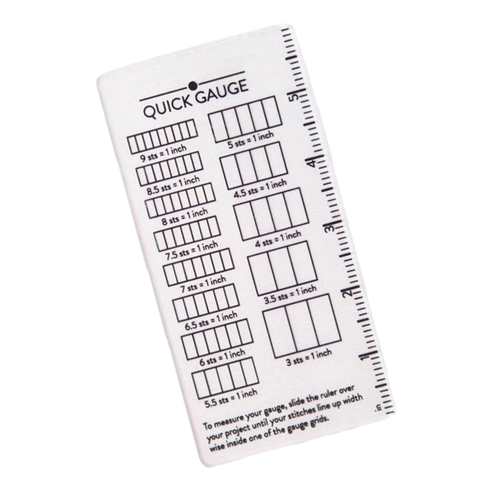 Gauge Ruler for Measurement Portable Craft Tool for Crochet Yarn Projects Multifunctional Crochet Ruler