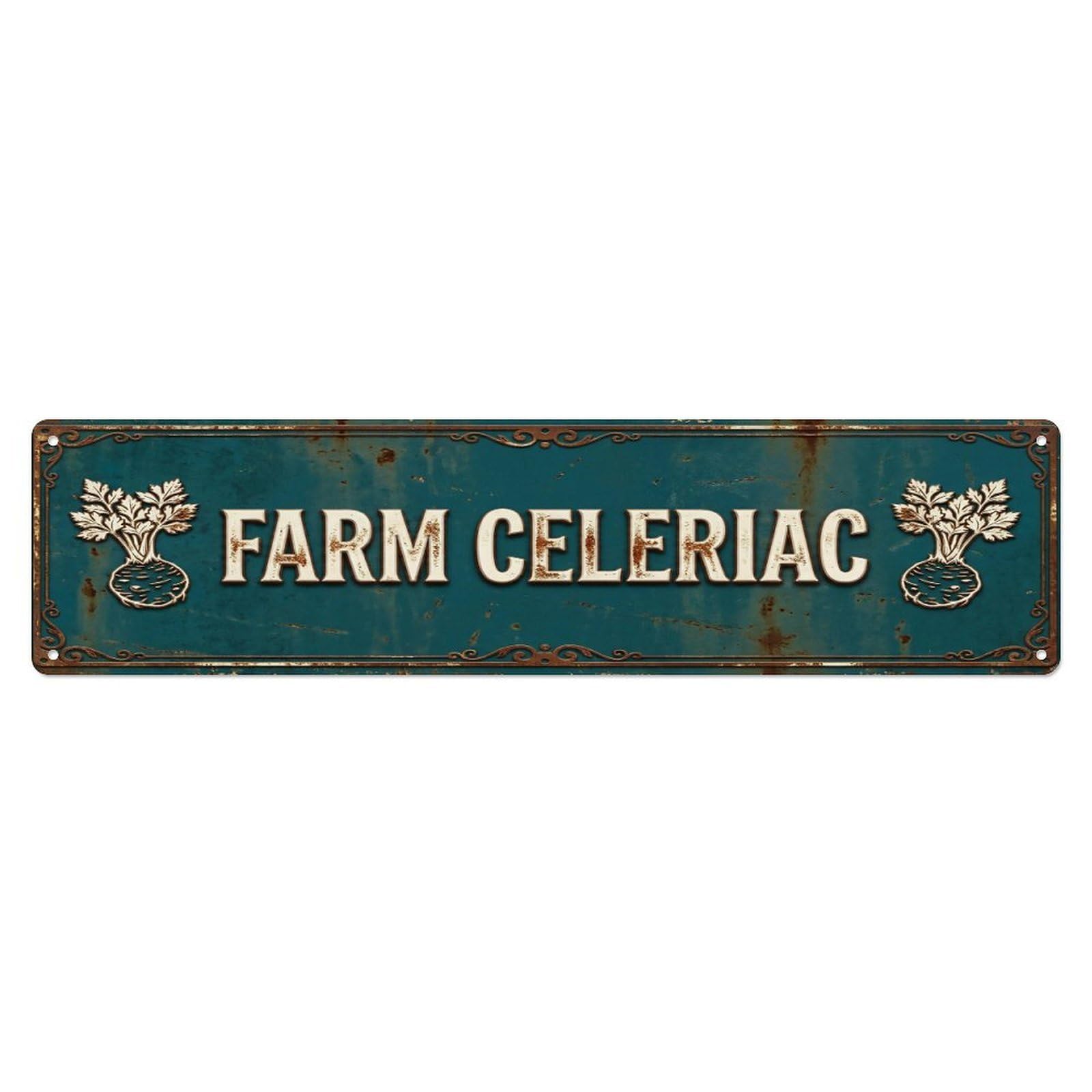 FARM CELERIAC Vintage Root Rustic Farmhouse Metal Tin Sign