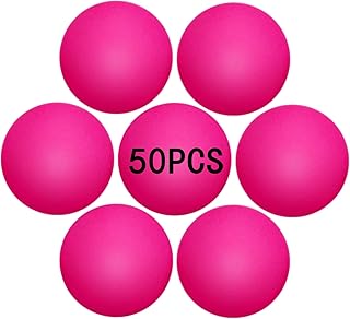 40MM Ping Pong Balls, 50 Pack Assorted Colored Tennis Balls Multi Color Plastic Balls Fun Beer Ping Pong Balls Bulk for Beer Pong Balls, Arts and Craft, Party Decoration, Cat Balls (Hot Pink)
