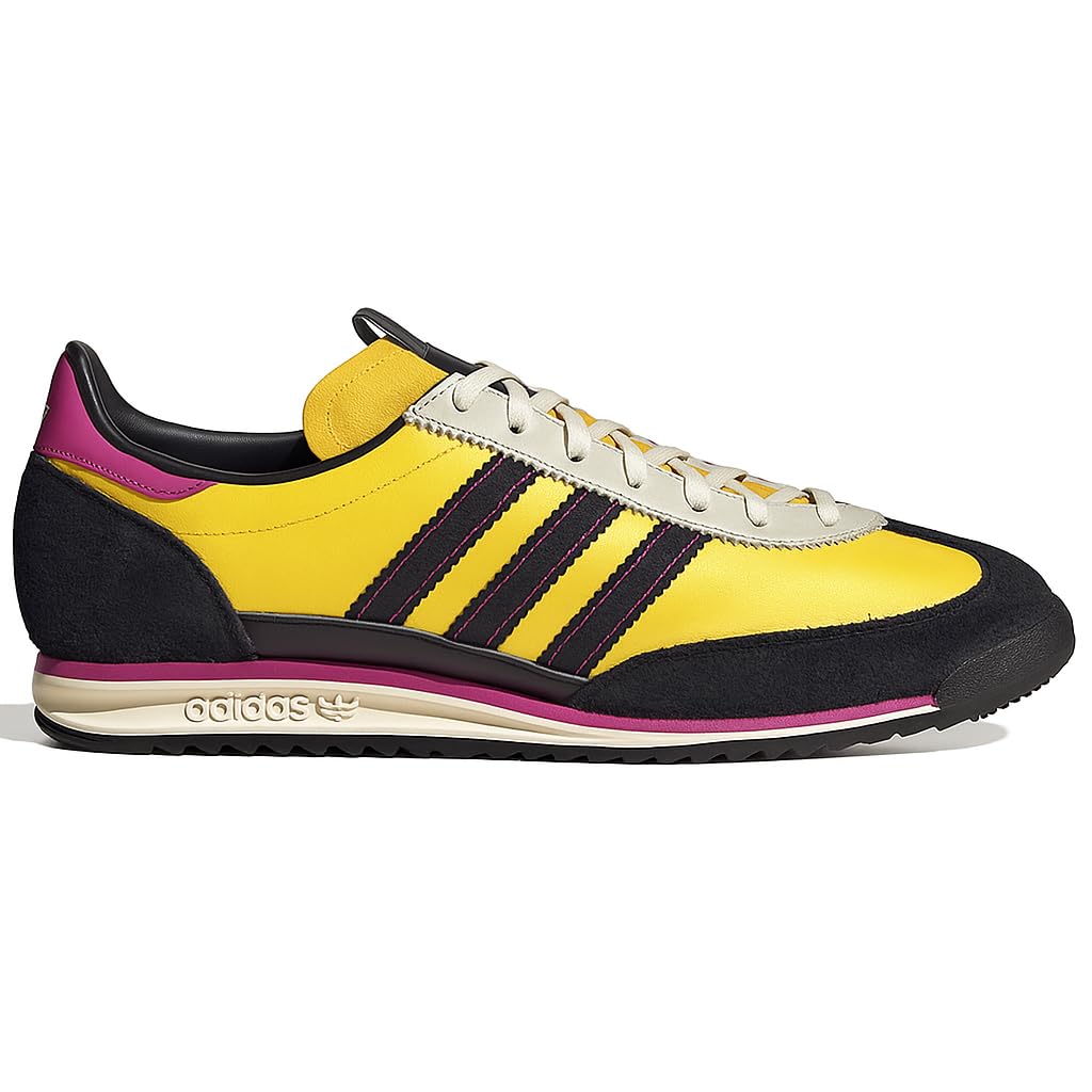 adidas Originals SL72 Womens Shoes, Yellow/Core Black/Semi Lucid Fuchsia, Size 8