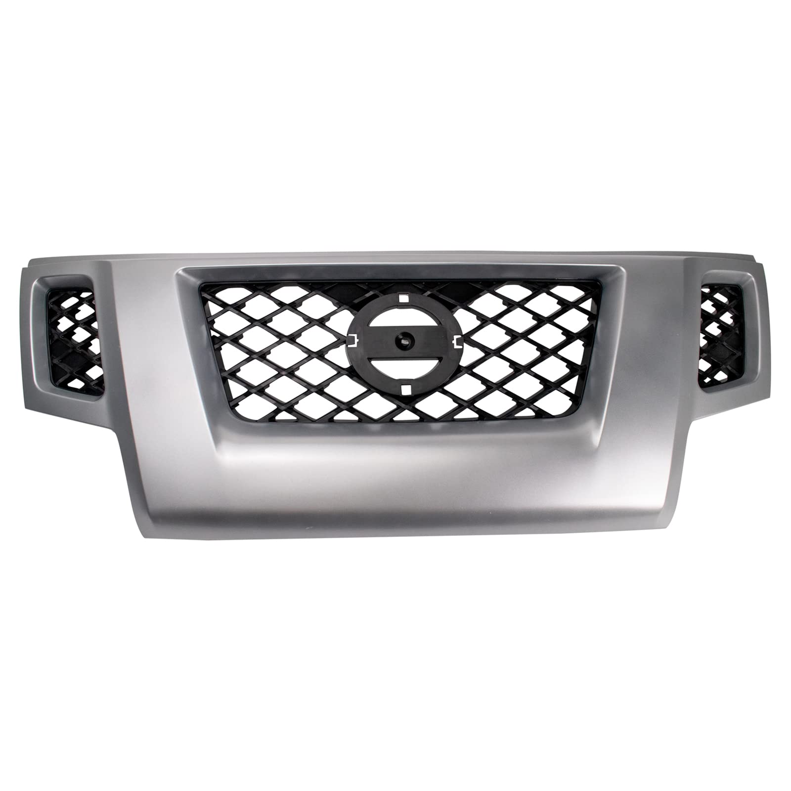 TRQ Front Grille Silver & Dark Gray Compatible with 2009-2013 Nissan Xterra NI1200241