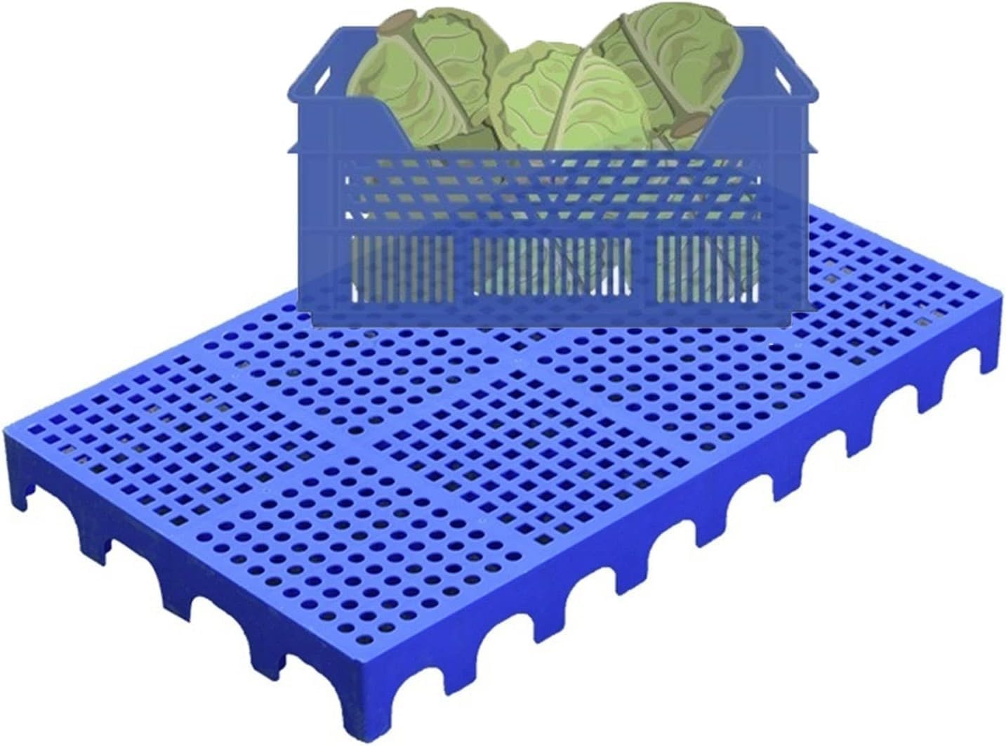 HynJGih MekUk Plastic Pallets Plastic trays, waterproof storage grid mats, polyethylene trays, nestable floor trays, for supermarkets, pet houses, garages for Kennel, Garden, Basement, Patio