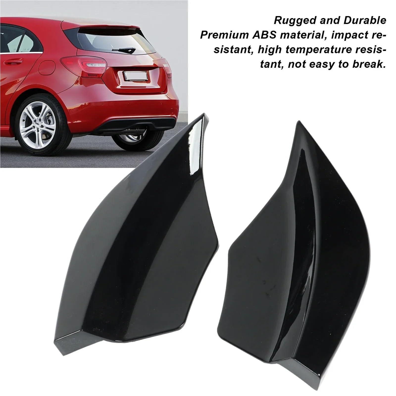 Do klasy A W176 2012-2018 2 szt. Wymiana aerodynamiczna wargi lewego prawego warga ochronna warga deflektora(Carbon Fiber Style)