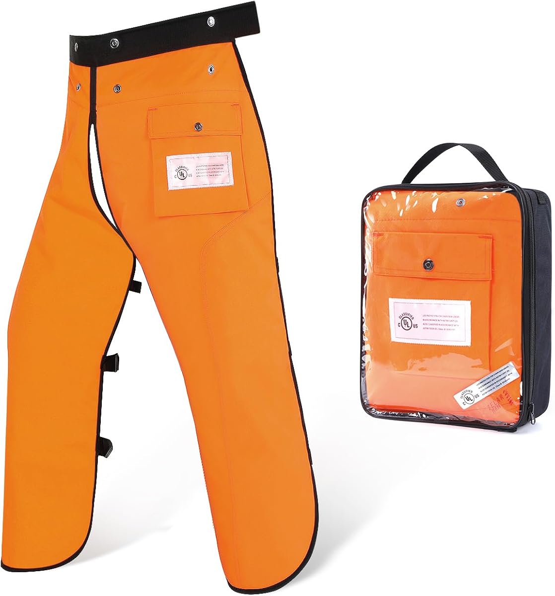 Chainsaw Chaps Apron 8-Layer Wrap for Men/Women Loggers Forest Workers Protective Chain Saw Pants Adjustable