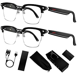 Gsnagole Smart Glasses Listenable Songs, Smart Wireless Headphone Sunglasses,Sunglasses for Women & Men