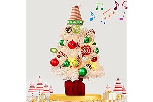 Festive Mini Christmas Desk Tree, Deck Your Home with Joy and Cheer