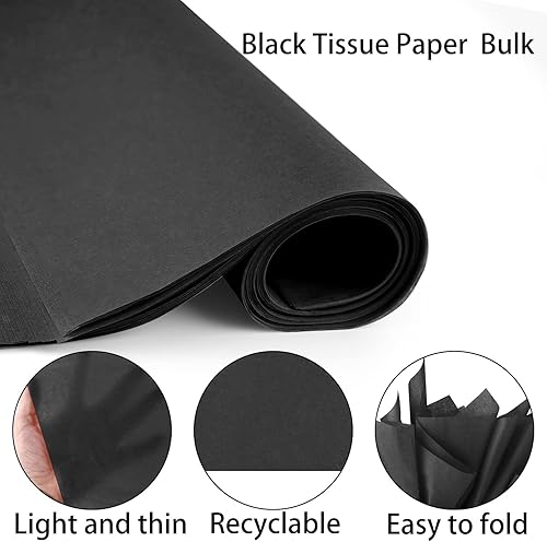 Miniatura 5 de 80 hojas de papel de seda para envolver, papel de seda a granel de 14 x 20 pulgadas, para envolver bolsas de regalo, manualidades, manualidades,