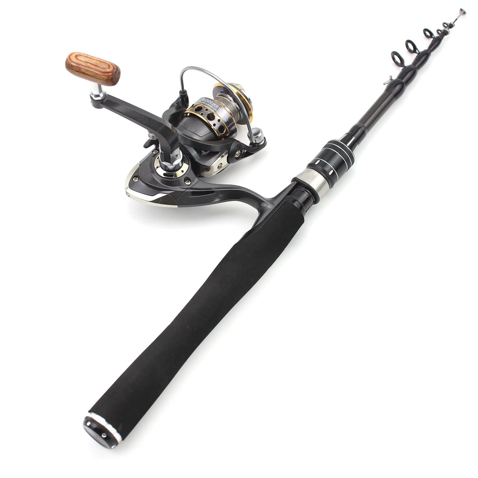 JINGYAN Wędki 1.5M .8M light Rod Reel Combos Slow Telescopic Spinning Fishing Lure 1-5g pocket small fishing rod