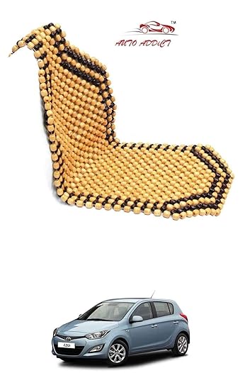 Auto Addict Car Seat Wooden Bead Seat Covers for Hyundai i20 Old (2008-2013)