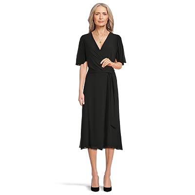 Lauren Ralph Lauren Belted Georgette Dress Women